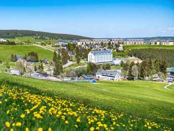 Biker Willkommen am Fichtelberg im Erzgebirge